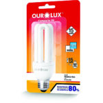 Lâmpada Ourolux Fluorescente 3U 15W 127V 2700K