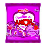 Pirulito Peccin Morango do Amor 24un