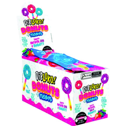 Pirulito Danilla Dip Loko Neon Donuts 15UN